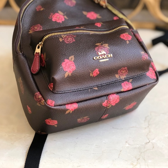 NWT Coach Mini Peony Floral Backpack - Picture 4 of 7